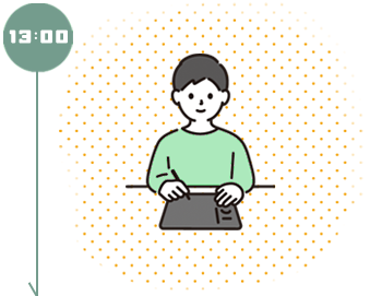 【 13:00 】 作業再開